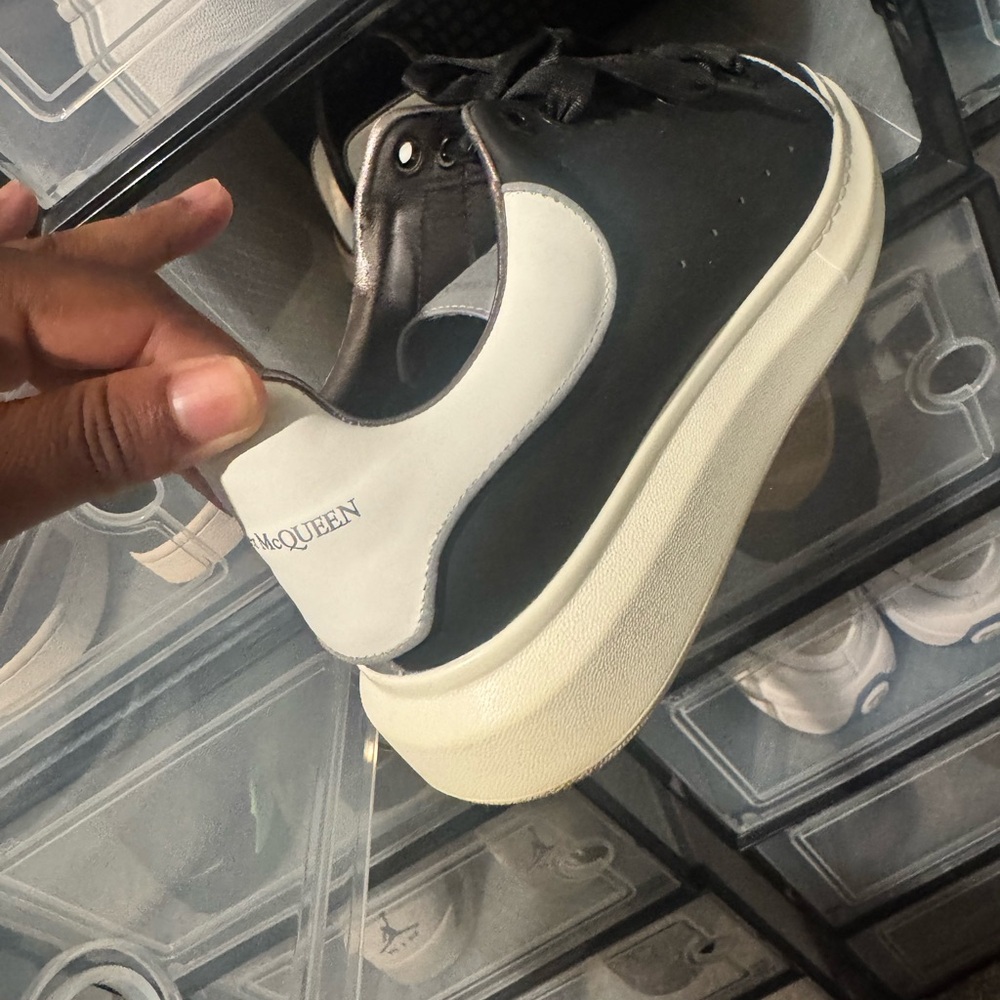 Alexander McQueen Monochrome Leather Sneakers